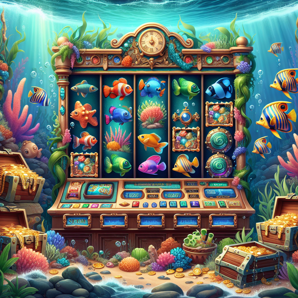 A vibrant underwater slot game featuring colorful fish and treasures