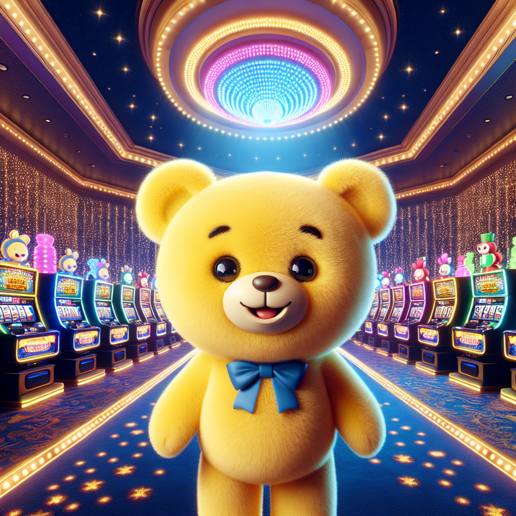 Cute yellow teddy bear character